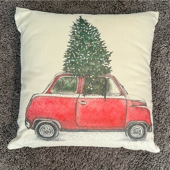 Holiday Christmas Throw Pillow Car/Tree - Picture 2 of 6
